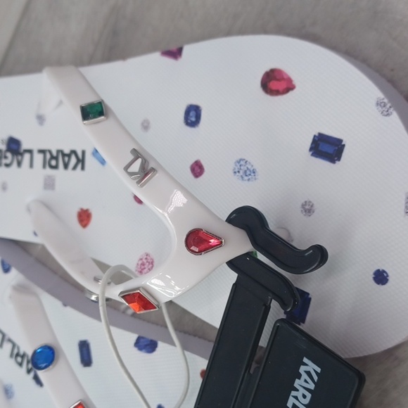 Karl Lagerfeld Flip Flops NEW - Picture 5 of 8